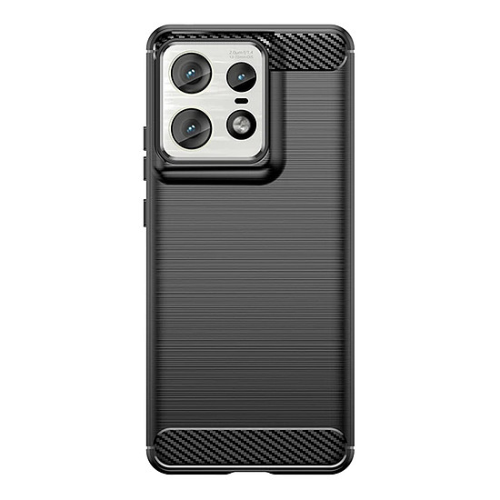 Techsuit - karbon szilikon - Motorola Edge 50 Pro - fekete (KF2327265)