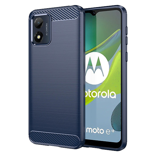 Techsuit - karbon szilikon - Motorola Moto E13 - kék (KF2327971)