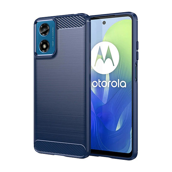 Techsuit - karbon szilikon - Motorola Moto G04 / G04s / Moto G24 / G24 Power / Moto E14 - kék (KF2328028)