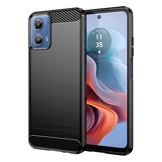 Techsuit - karbon szilikon - Motorola Moto G34 / Moto G45 - fekete (KF2318344)