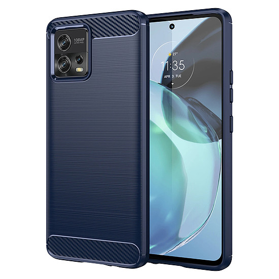 Techsuit - karbon szilikon - Motorola Moto G72 - kék (KF2328068)