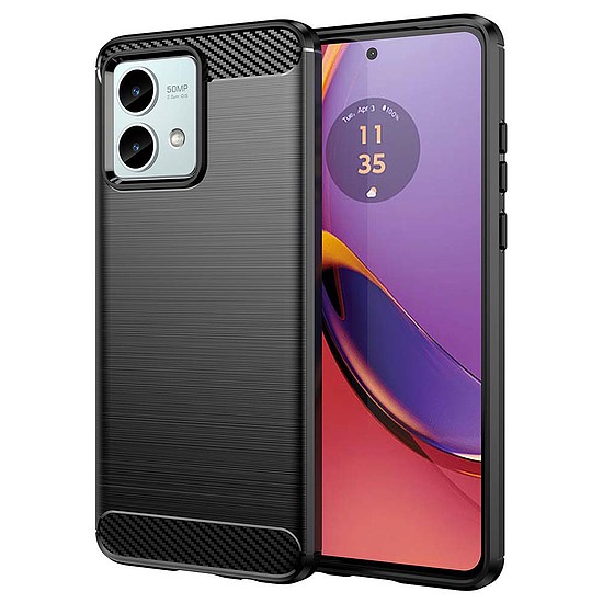 Techsuit - karbon szilikon - Motorola Moto G84 - fekete (KF2314831)