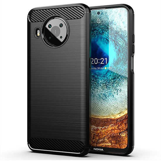 Techsuit - karbon szilikon - Nokia X10 / X20 - fekete (KF235430)