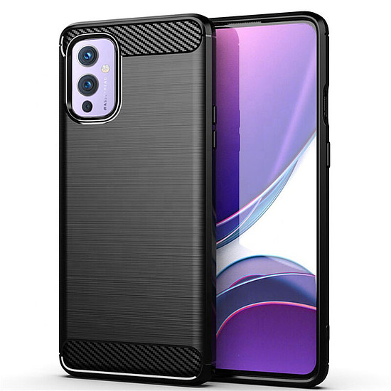 Techsuit - karbon szilikon - OnePlus 9 - fekete (KF232981)