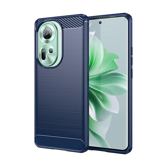 Techsuit - karbon szilikon - Oppo Reno11 - kék