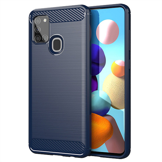 Techsuit - karbon szilikon - Samsung Galaxy A21s - kék (KF2328048)