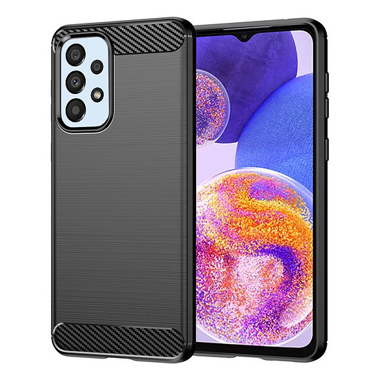 Techsuit - karbon szilikon - Samsung Galaxy A23 4G / A23 5G - fekete (KF2310853)