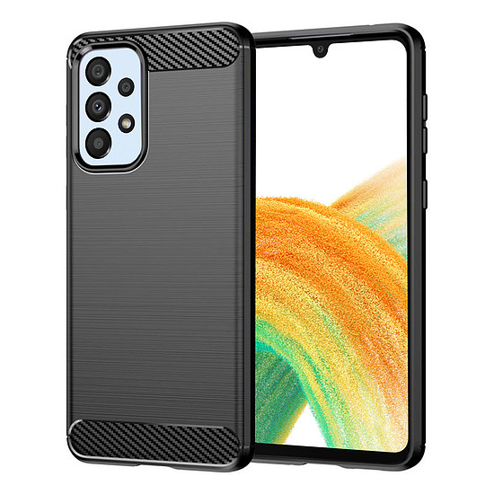 Techsuit - karbon szilikon - Samsung Galaxy A33 5G - fekete (KF237251)