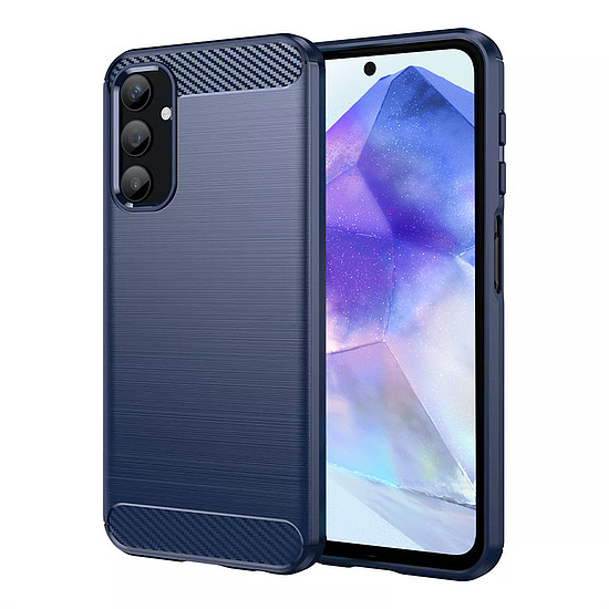 Techsuit - karbon szilikon - Samsung Galaxy A55 5G - kék (KF2328017)