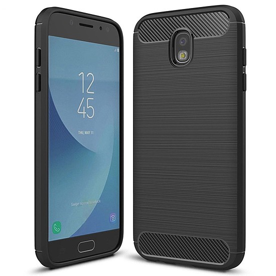 Techsuit - karbon szilikon - Samsung Galaxy J3 2017 - fekete (KF232493)