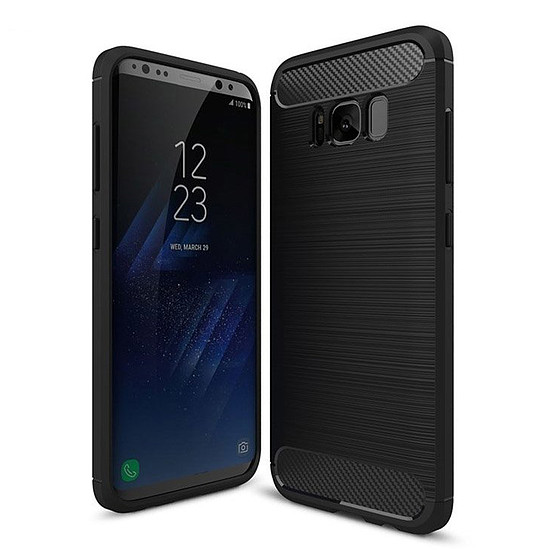 Techsuit - karbon szilikon - Samsung Galaxy S8 - fekete (KF23466)