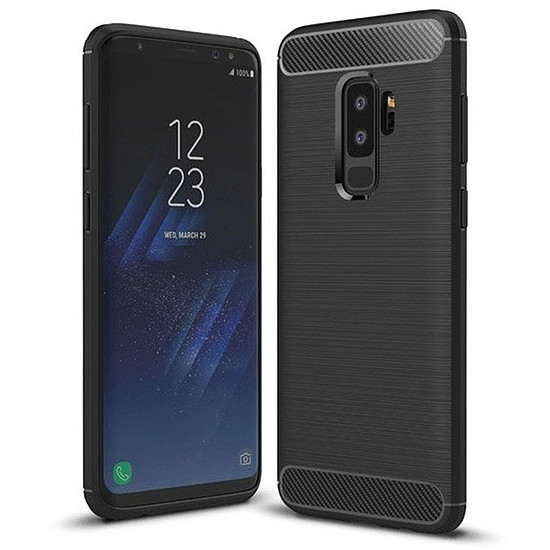 Techsuit - karbon szilikon - Samsung Galaxy S9 Plus - fekete (KF23381)