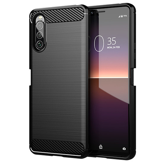 Techsuit - karbon szilikon - Sony Xperia Ace 2 - fekete (KF234501)