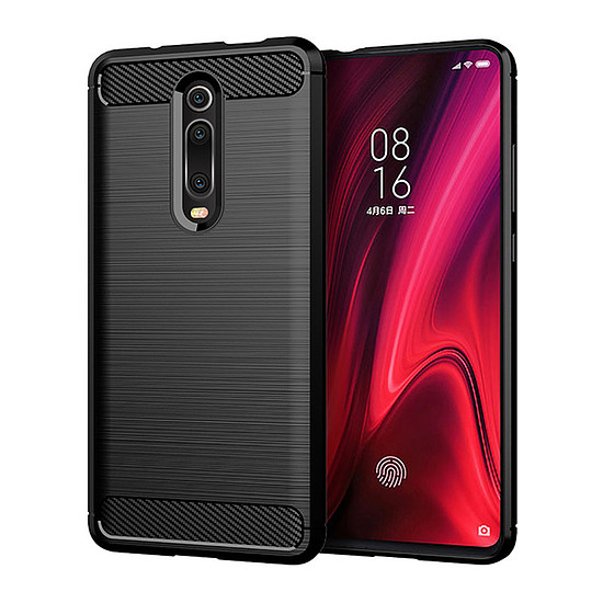 Techsuit - karbon szilikon - Xiaomi Mi 9T / Mi 9T Pro / Redmi K20 / Redmi K20 Pro - fekete (KF2338464)