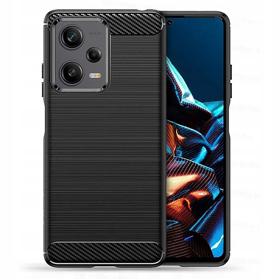 Techsuit - karbon szilikon - Xiaomi Redmi Note 12 Pro 5G / Poco X5 Pro - fekete (KF2312151)