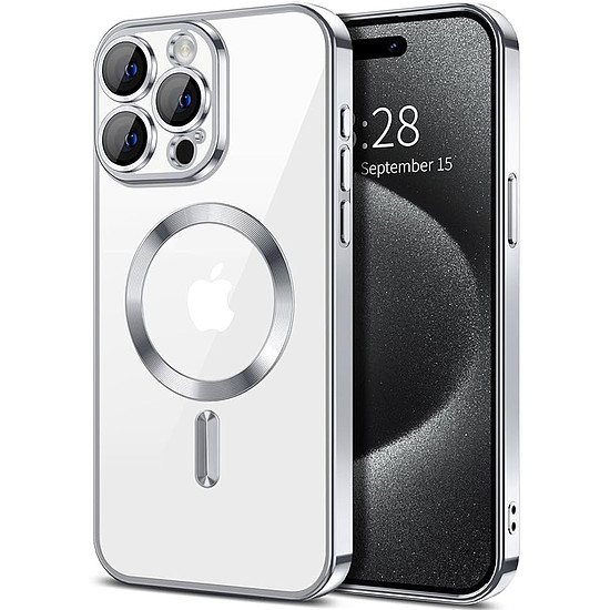 Techsuit - Luxury Crystal MagSafe - iPhone 15 Pro Max - Ezüst (KF2324660)