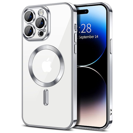 Techsuit - Luxus Crystal MagSafe - iPhone 14 Pro - Ezüst (KF2324615)