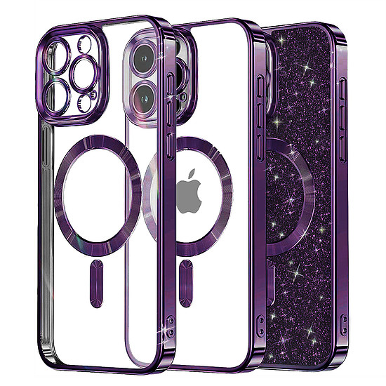 Techsuit - Luxus Glitter MagSafe - iPhone 12 Pro - Mélylila (KF2324911)