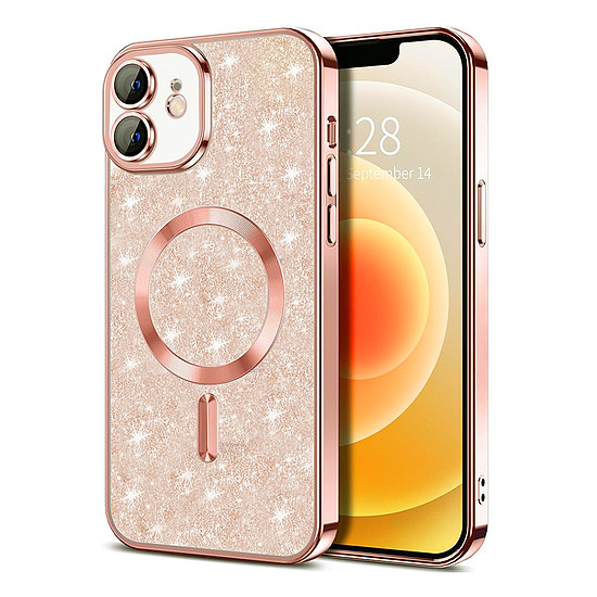 Techsuit - Luxus Glitter MagSafe - iPhone 12 - Rose Gold (KF2324892)