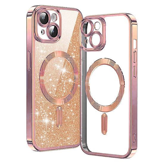 Techsuit - Luxus Glitter MagSafe - iPhone 13 - Rose Gold (KF2324925)