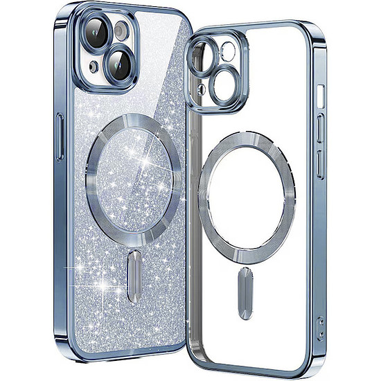 Techsuit - Luxus Glitter MagSafe - iPhone 13 - Világoskék (KF2324921)