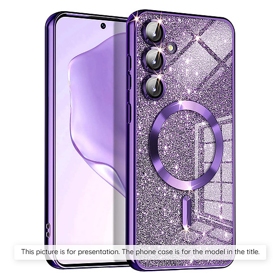 Techsuit - Luxus Glitter MagSafe - Samsung Galaxy A15 4G / A15 5G - Mélylila (KF2335219)