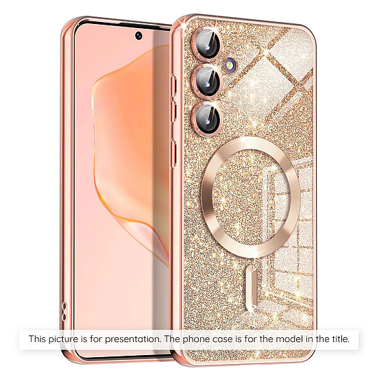 Techsuit - Luxus Glitter MagSafe - Samsung Galaxy A15 4G / A15 5G - Rose Gold (KF2335222)