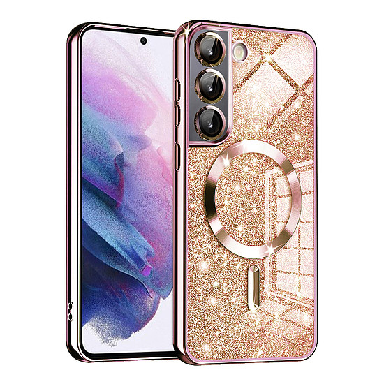 Techsuit - Luxus Glitter MagSafe - Samsung Galaxy S21 5G - Rose Gold (KF2325046)