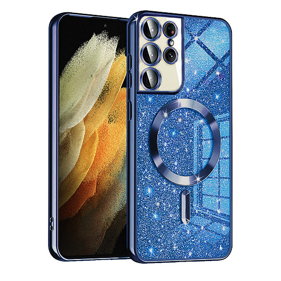 Techsuit - Luxus Glitter MagSafe - Samsung Galaxy S21 Ultra 5G - Deep Blue (KF2325061)