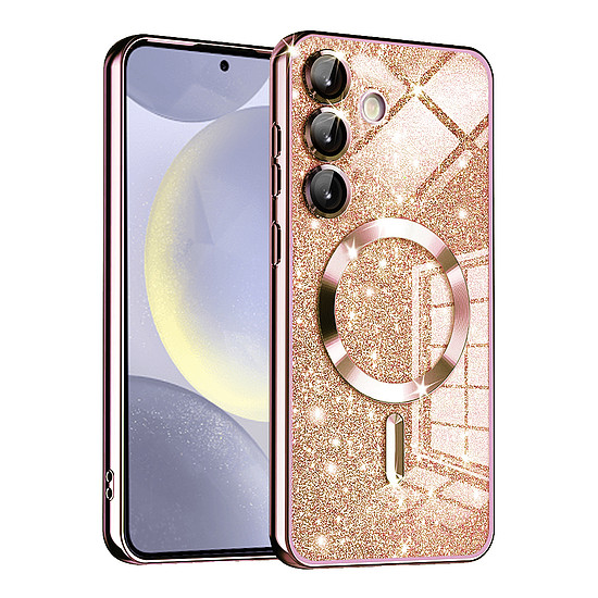 Techsuit - Luxus Glitter MagSafe - Samsung Galaxy S24 Plus - Rose Gold (KF2325178)