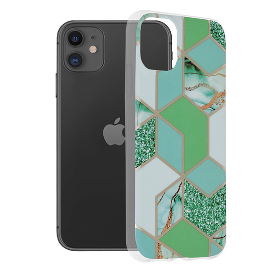 Techsuit - Marble Series - iPhone 11 - Green Hex (KF238923)