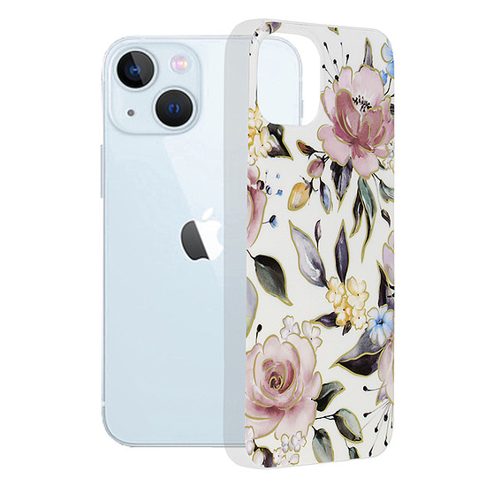 Techsuit - Marble Series - iPhone 13 - Chloe White (KF238826)