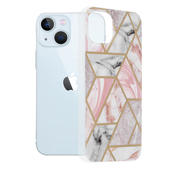 Techsuit - Marble Series - iPhone 13 - Pink Hex (KF238913)