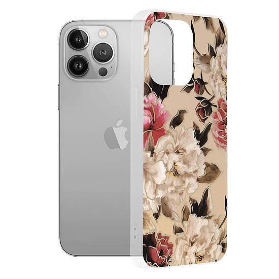 Techsuit - Marble Series - iPhone 13 Pro - Mary Berry Nude (KF238822)