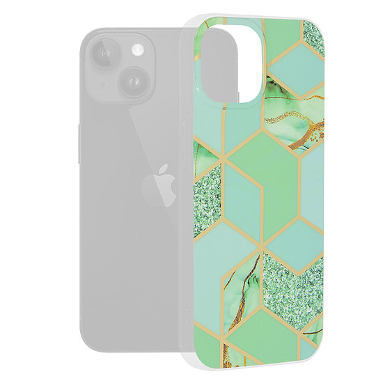 Techsuit - Marble Series - iPhone 15 - Green Hex (KF2314108)