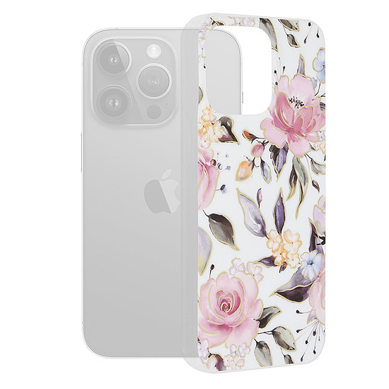 Techsuit - Marble Series - iPhone 15 Pro Max - Chloe White (KF2314124)