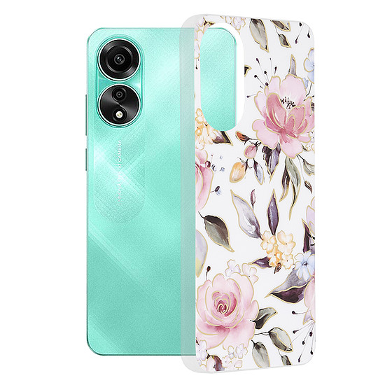 Techsuit - Marble Series - Oppo A78 4G - Chloe White