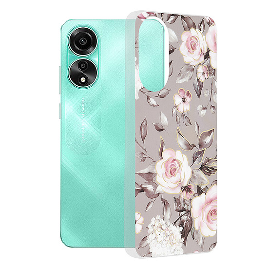 Techsuit - Marble Series - Oppo A78 4G - Ruth Gray virágzása