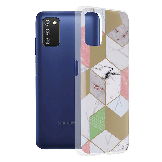 Techsuit - Marble Series - Samsung Galaxy A03s - Purple Hex (KF238954)