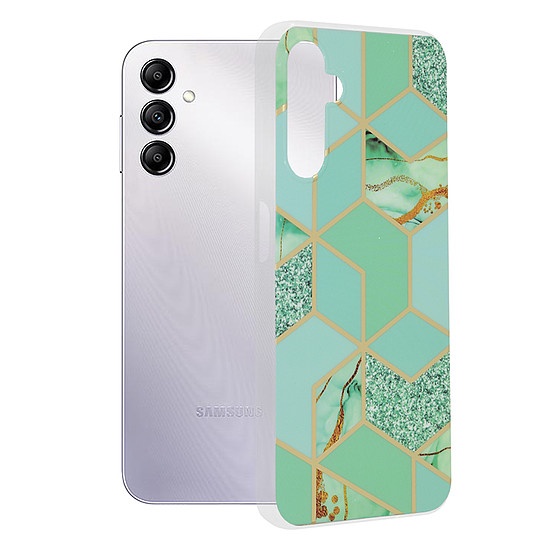 Techsuit - Marble Series - Samsung Galaxy A14 4G / A14 5G - Green Hex (KF2312195)