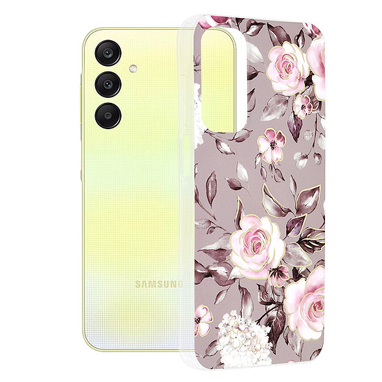 Techsuit - Marble Series - Samsung Galaxy A25 5G - Ruth Gray virágzása