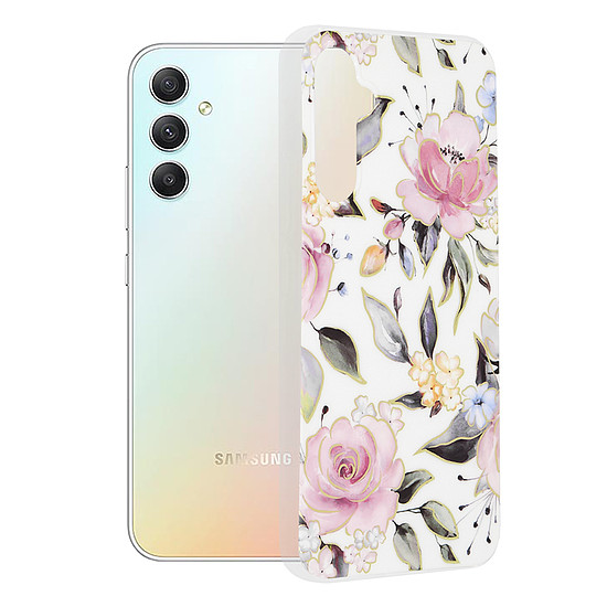 Techsuit - Marble Series - Samsung Galaxy A34 5G - Chloe White (KF2312205)