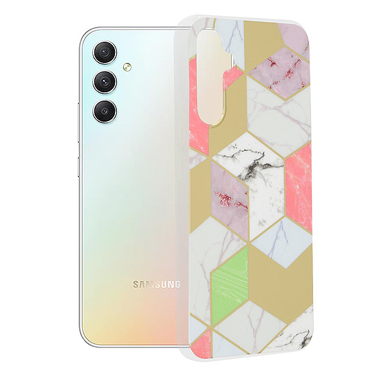 Techsuit - Marble Series - Samsung Galaxy A34 5G - Purple Hex (KF2312210)