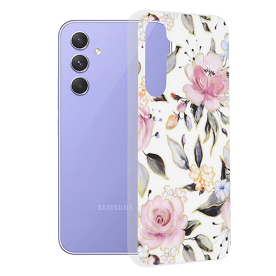 Techsuit - Marble Series - Samsung Galaxy A54 - Chloe White (KF2312199)