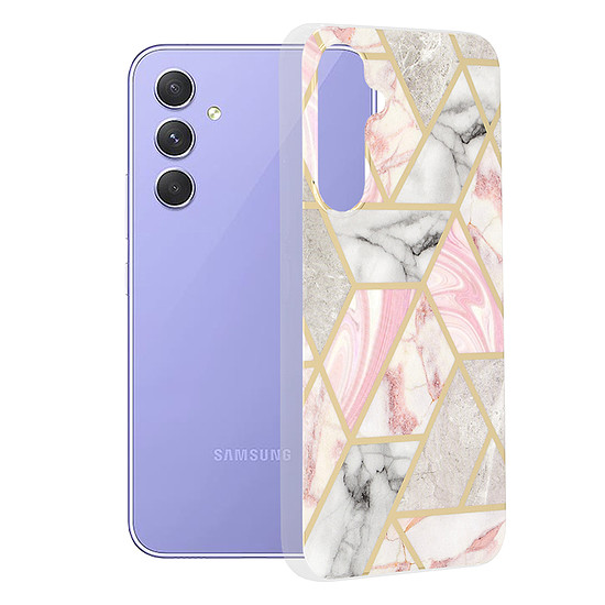 Techsuit - Marble Series - Samsung Galaxy A54 - Pink Hex (KF2312200)