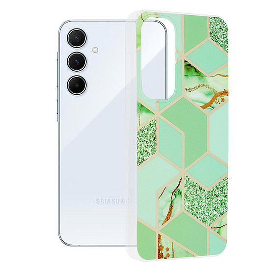 Techsuit - Marble Series - Samsung Galaxy A55 5G - Green Hex