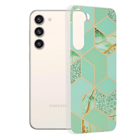 Techsuit - Marble Series - Samsung Galaxy S23 Plus - Green Hex (KF2311368)