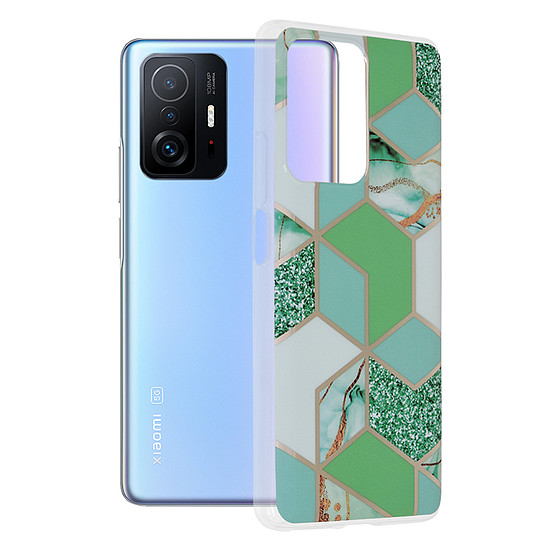 Techsuit - Marble Series - Xiaomi 11T / 11T Pro - Green Hex (KF238941)