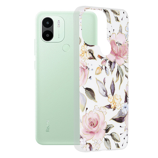 Techsuit - Marble Series - Xiaomi Redmi A1+ / A2+ - Chloe White