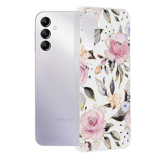 Techsuit - Márvány sorozat - Samsung Galaxy A14 4G / A14 5G - Chloe White (KF2312193)